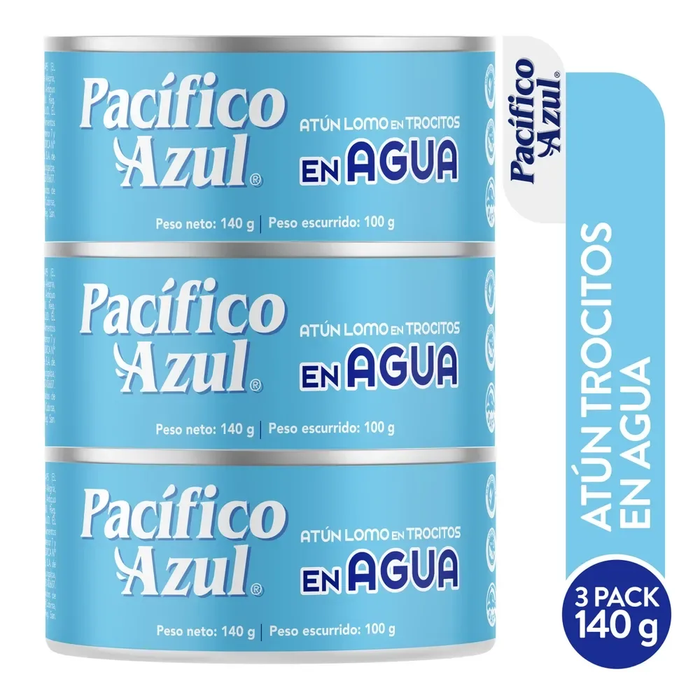 Atún Pacifico Azul  en agua 3 pack – 420 g