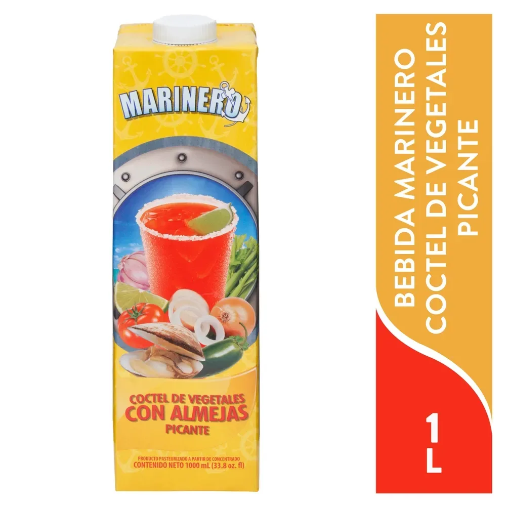 Bebida Marinero Coctel de Vegetales Picante- 1Litro