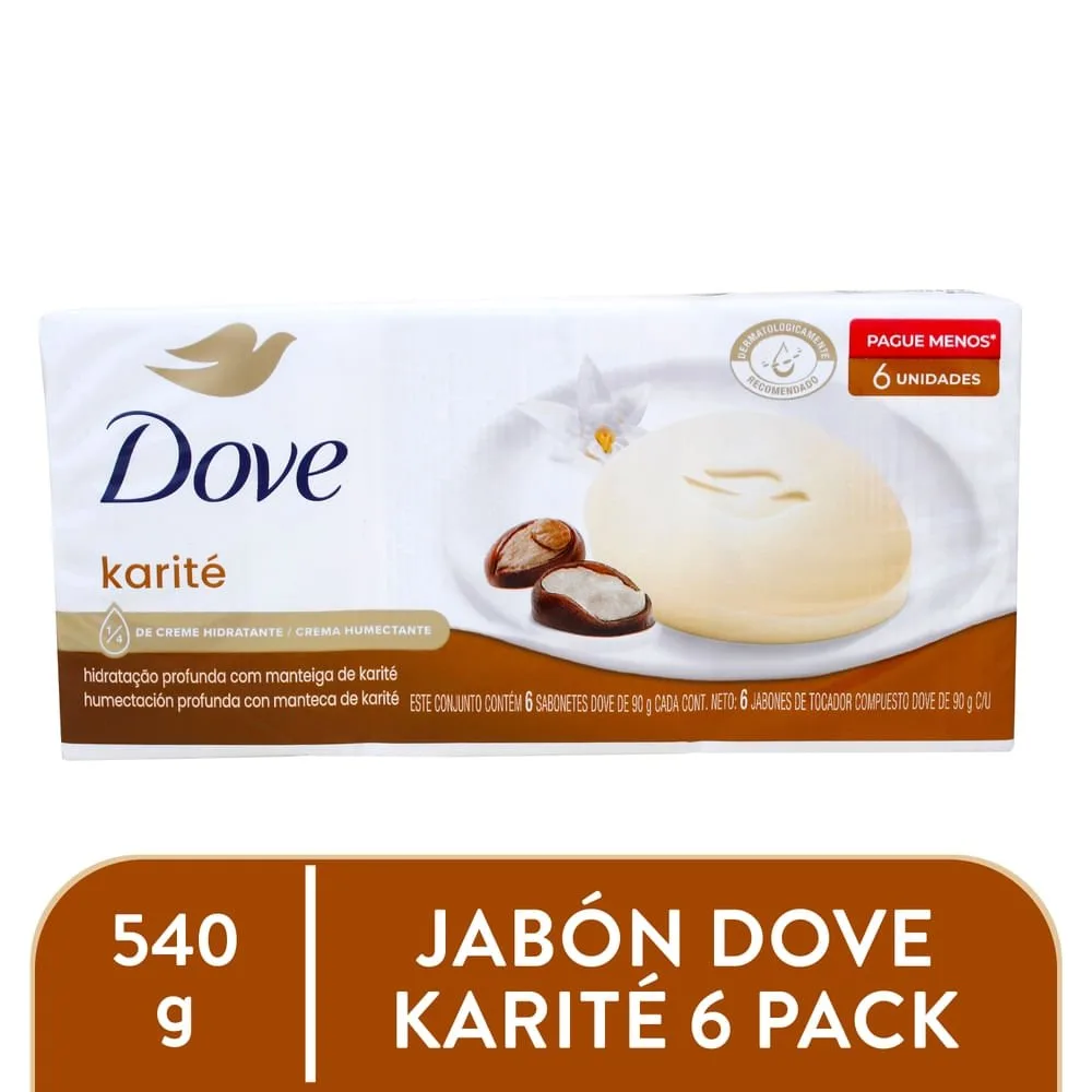 Jabón Dove Con Karité en Barra – 540 g