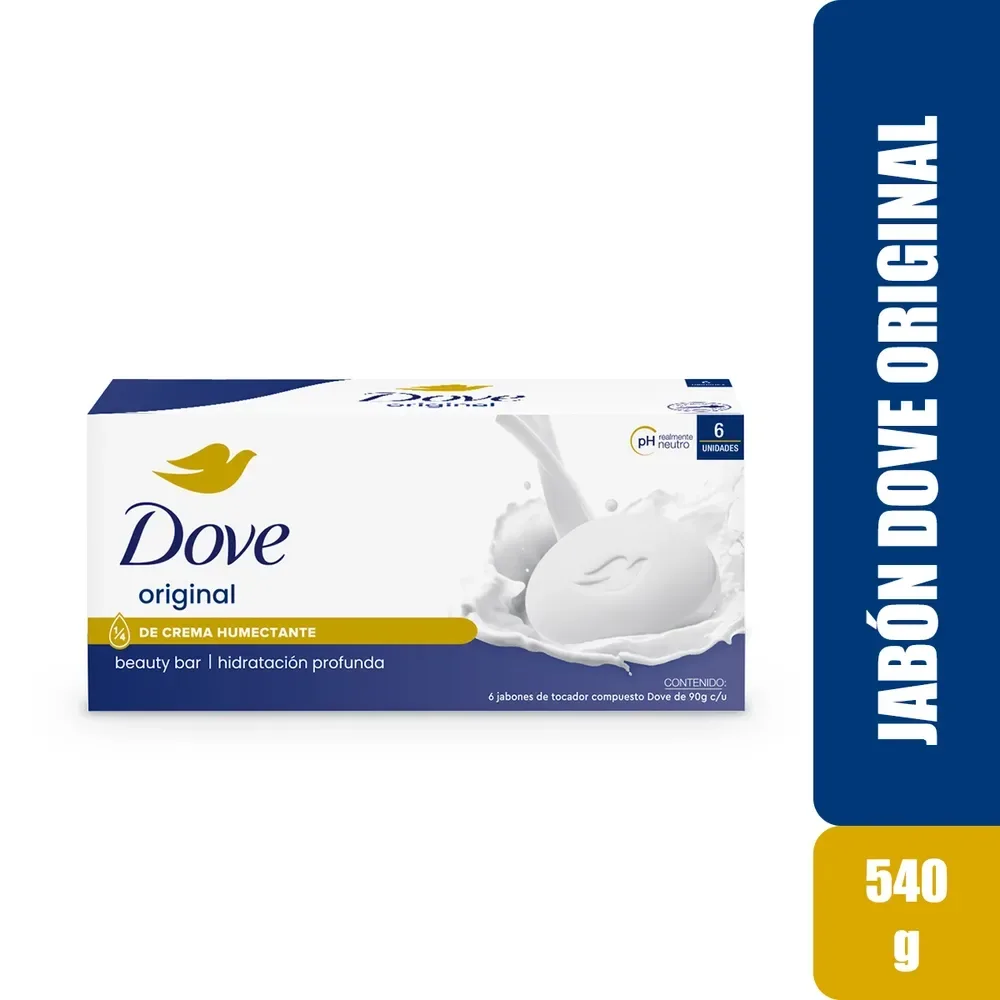 Jabón Dove Original 6 Pack – 540 g