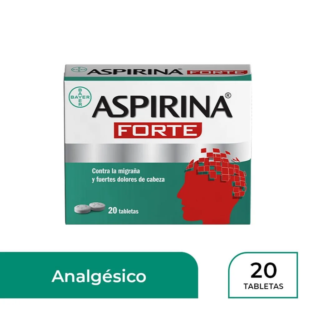 Aspirina Forte caja 20 comprimidos – Precio indicado por caja