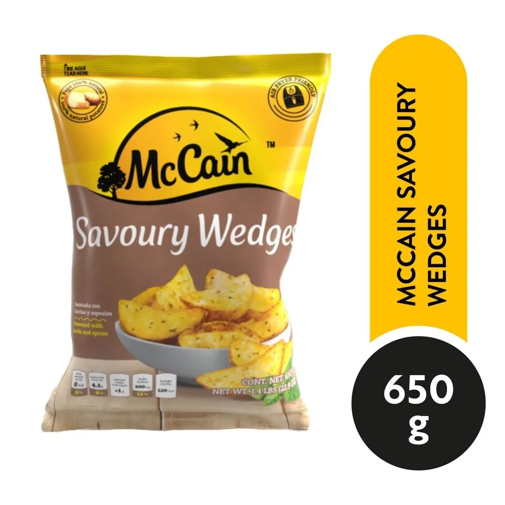 Papas Fritas Mccain Savoury Wedges – 650 g