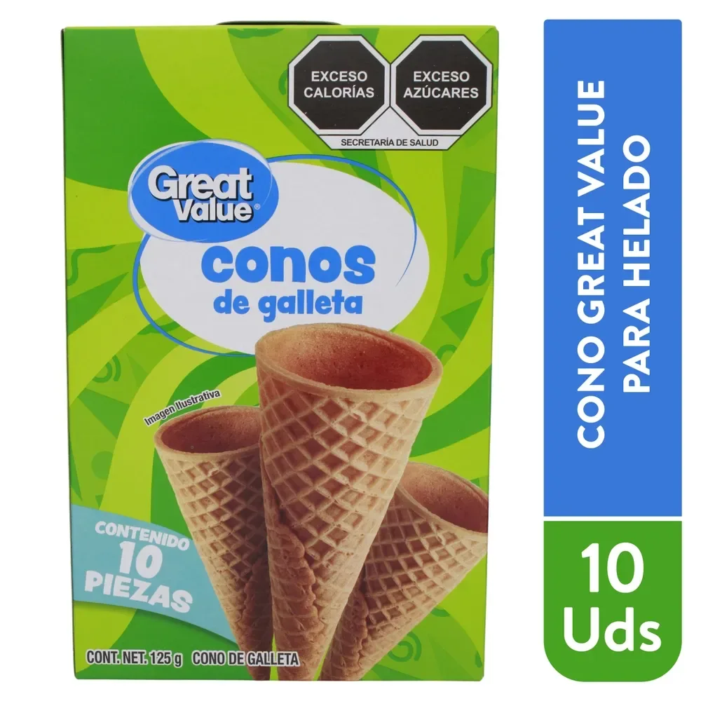 Cono Great Value Para Helado 10 Unidades – 125 g