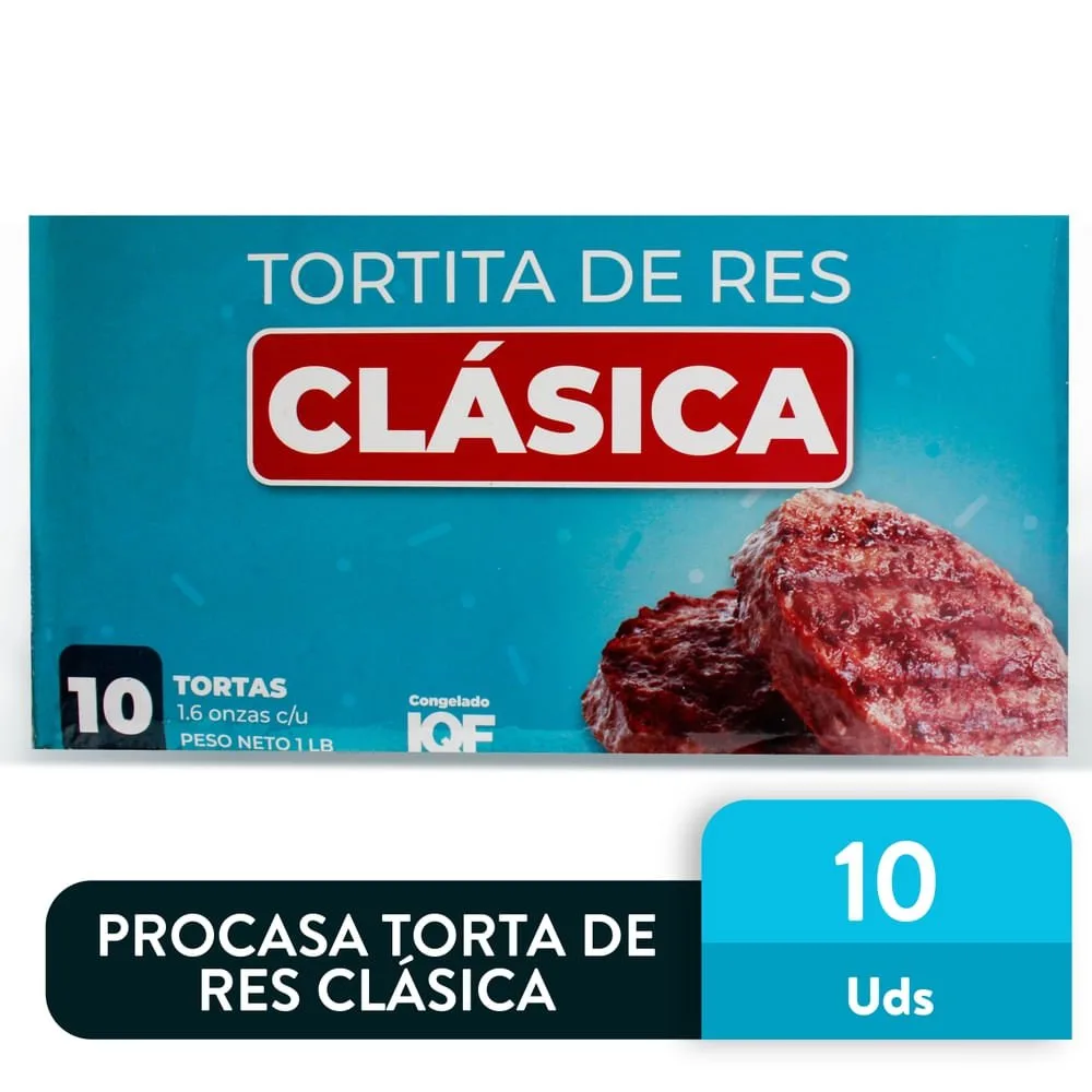 Torta de res Procasa clasica congeladas – 10 Uds