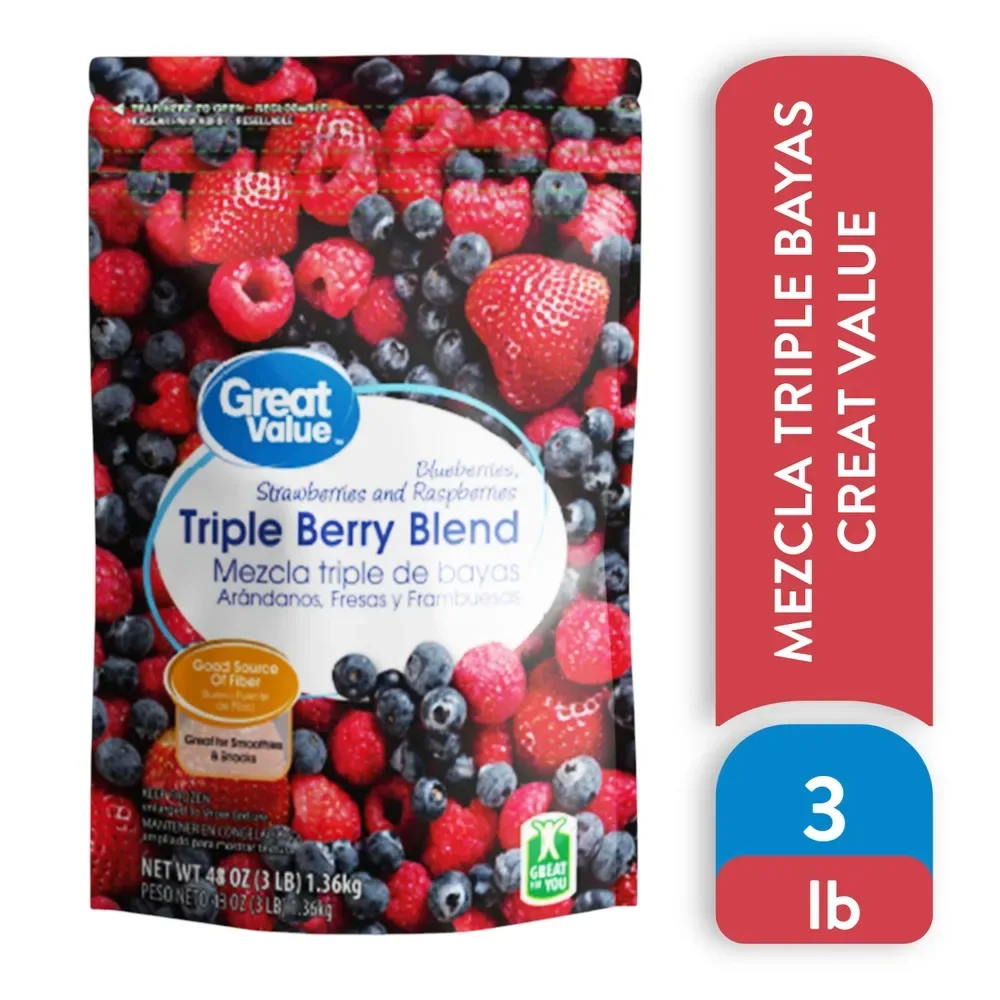 Mezcla Great Value Triple Bayas Congeladas 16 oz – 454 g